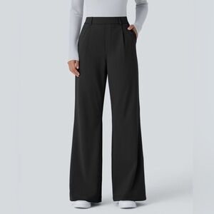 HALARA Black Wide-Leg Trousers